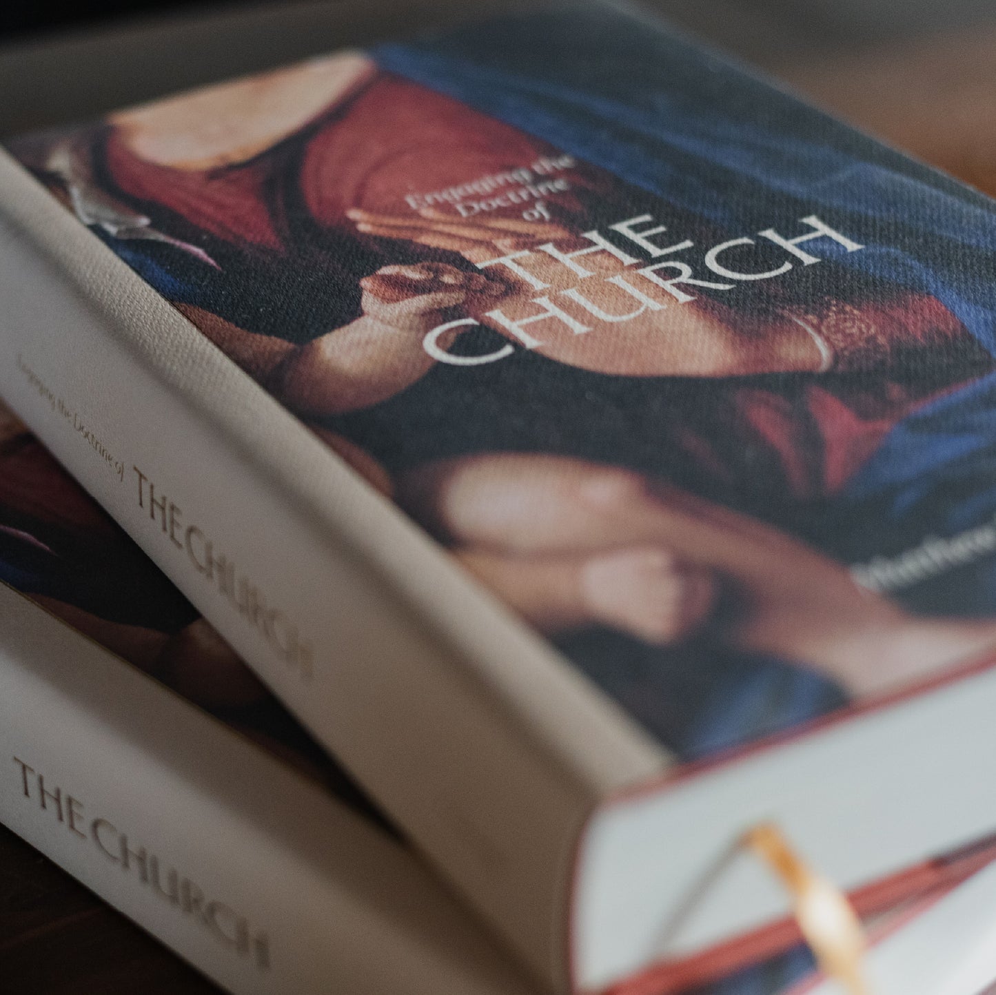 Engaging the Doctrine of the Church book with religious artwork on cover, suitable for theological study, by Matthew Levering, hardcover 9781685782221
