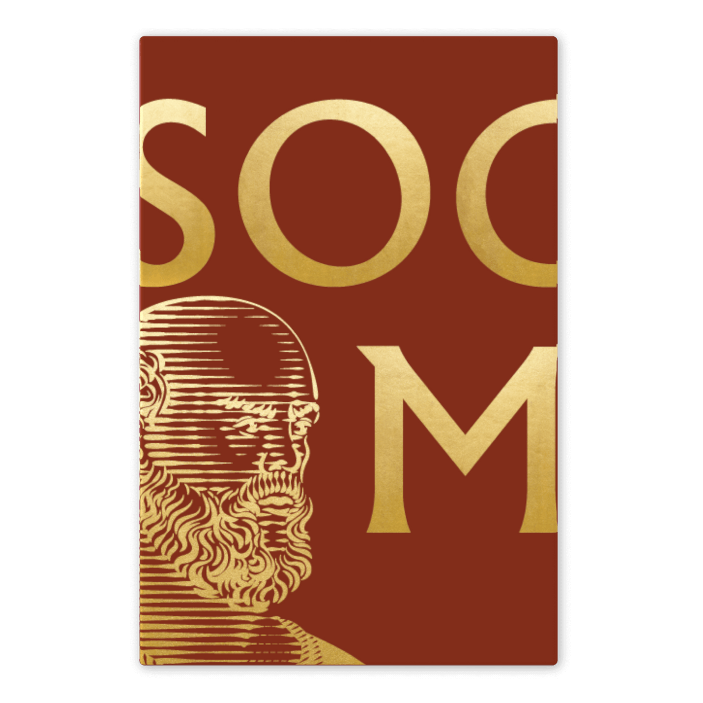 Cover of Socrates Meets Box Set featuring a gold illustrated profile of Socrates on a dark red background, by Peter Kreeft