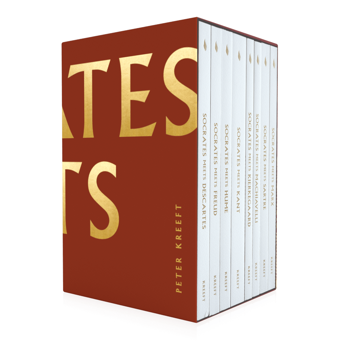 Socrates Meets Box Set featuring contributor Peter Kreeft, including titles on Socrates and philosophers like Descartes and Kierkegaard, suitable for spiritual growth and philosophy readers.