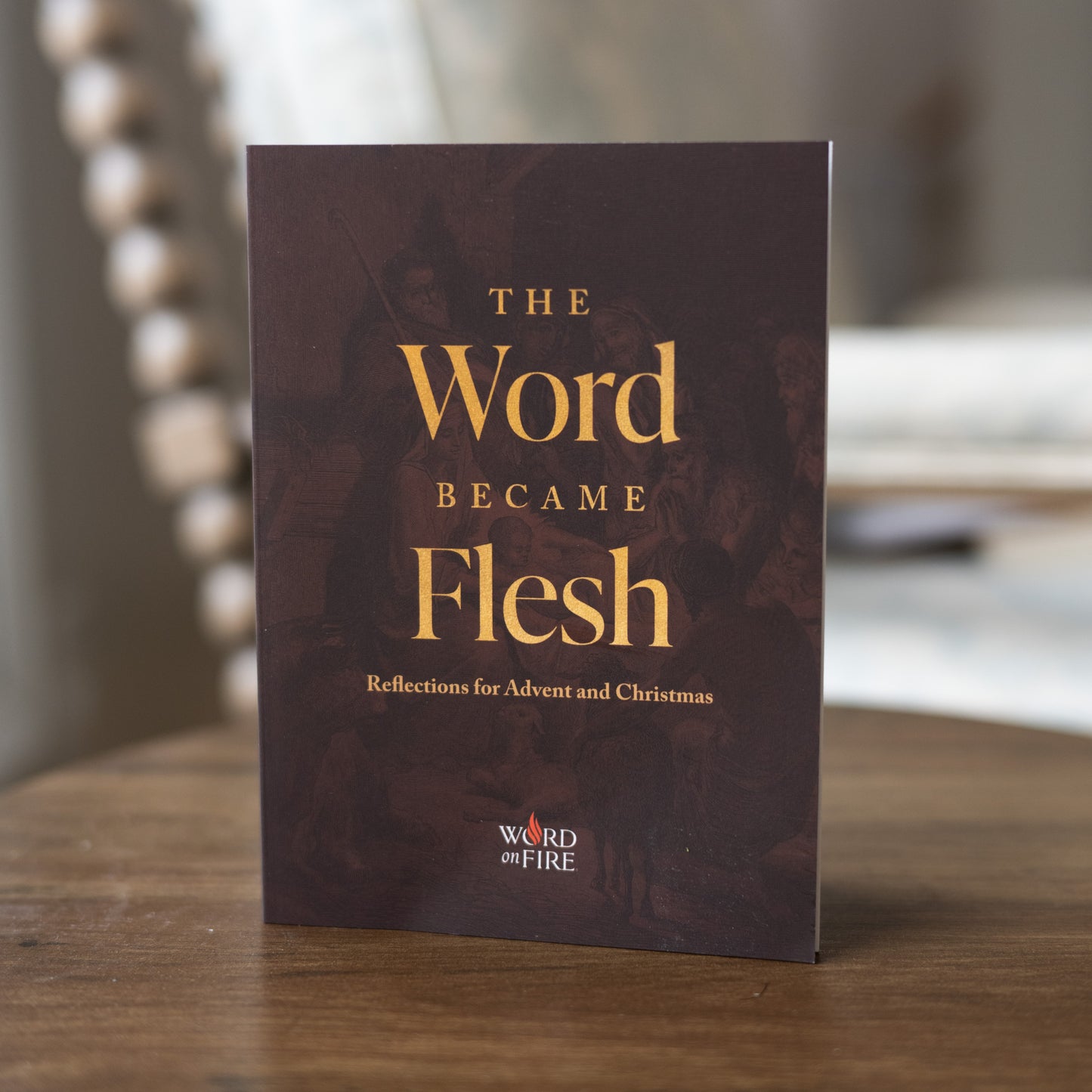 The Word Became Flesh by Word on Fire, contributors include Matthew Becklo and Bishop Robert Barron, prayer book for Advent, Advent reflection books for Catholics, paperback 9781685780210