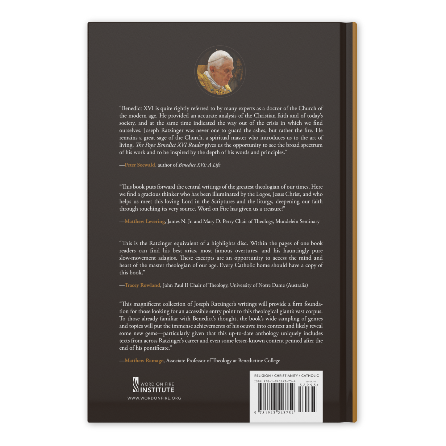 The Pope Benedict XVI Reader Back Cover