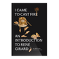 I Came to Cast Fire book cover with classical religious artwork fragments on a black background, contributors including Fr. Elias Carr and Luke Burgis, book on mimetic theory, anthropology, hardcover 9781685781668