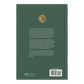 Back cover of "Voices of the Saints: A 365-Day Journey" featuring a green background, a small circular saint illustration, a descriptive summary about the book's daily devotionals, and a Word on Fire logo, hardcover 9781685781163