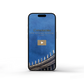 Digital image of a mobile phone screen displaying "CATHOLICISM: The Pivotal Players Volume I Film Series" by Bishop Robert Barron, with a row of statues against a blue sky, Contributors: Bishop Robert Barron, Age Range: Adult, ISBN: 9781501890421, Binding Type: Digital Access.