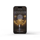 Smartphone displaying the "CATHOLICISM Film Series" cover featuring a grand cathedral interior with stained glass windows and chandeliers, contributors Robert Barron, suitable for adult age range, no ISBN or binding type shown.