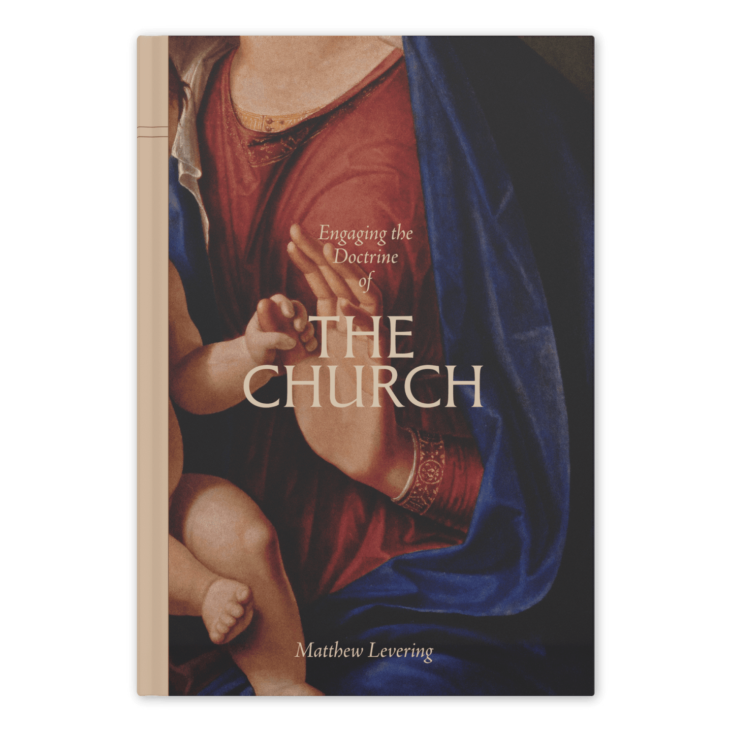 Engaging the Doctrine of the Church book cover by Matthew Levering featuring a detailed classical religious painting with biblical figures, hardcover 9781685782221, by Word on Fire Academic