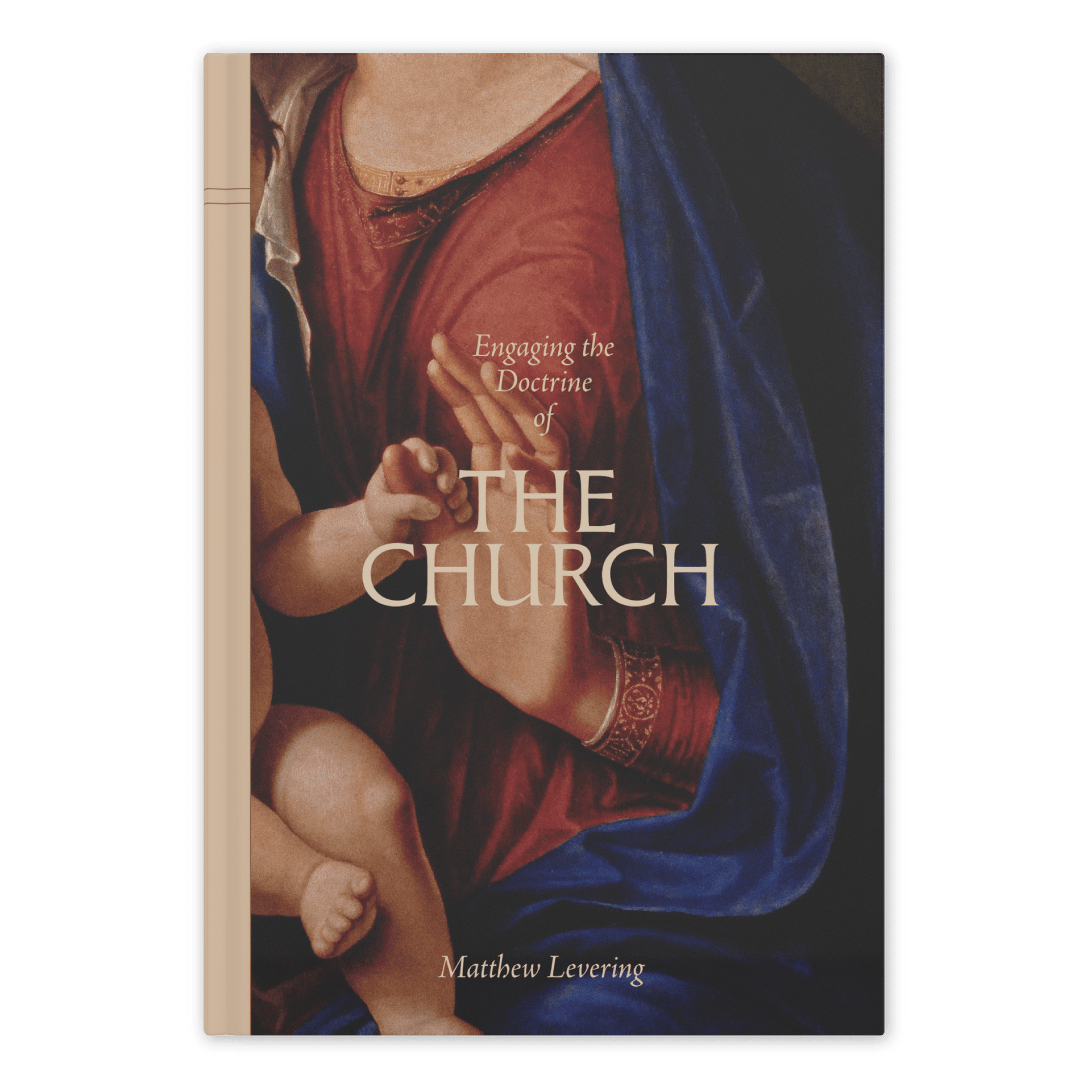 Engaging the Doctrine of the Church book cover by Matthew Levering featuring a detailed classical religious painting with biblical figures, hardcover 9781685782221, by Word on Fire Academic