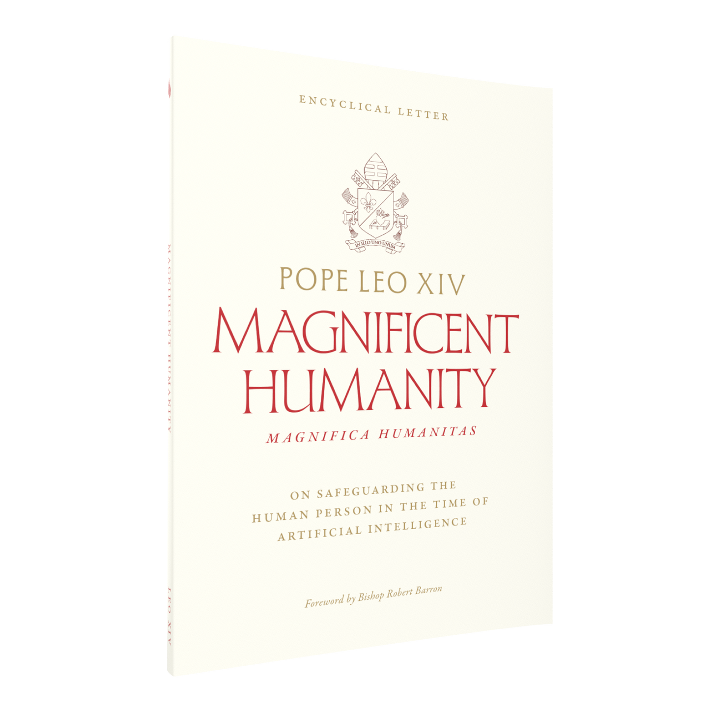 Front cover of Magnifica Humanitas (Magnificent Humanity) by Pope Leo XIV with a foreword by Bishop Robert Barron, published by Word on Fire