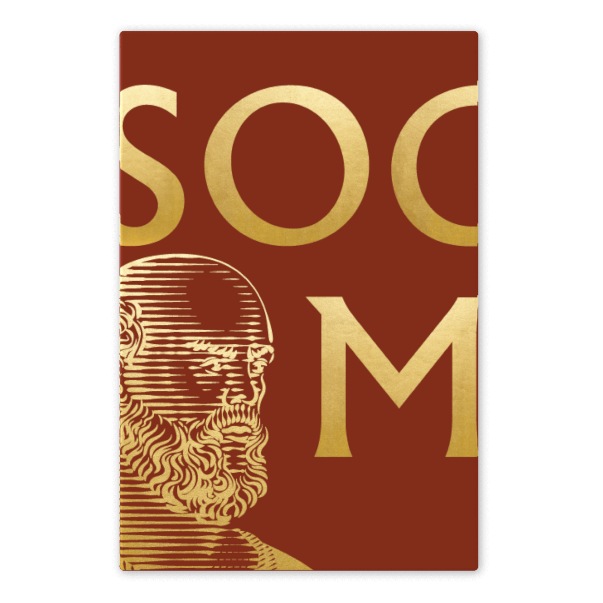 Cover of Socrates Meets Box Set featuring a gold illustrated profile of Socrates on a dark red background, by Peter Kreeft