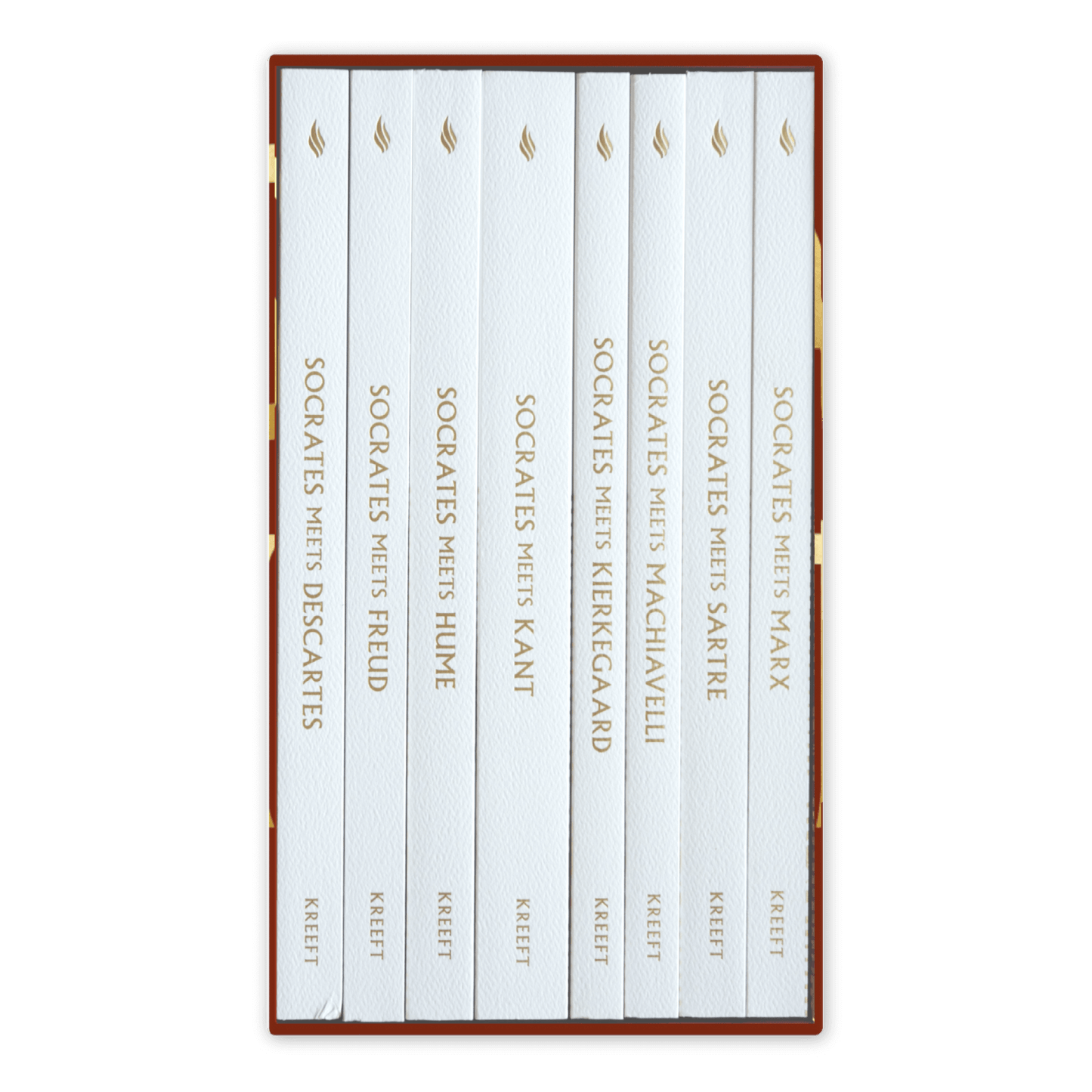 Socrates Meets Box Set featuring discussions between Socrates and various philosophers, 8 book box set