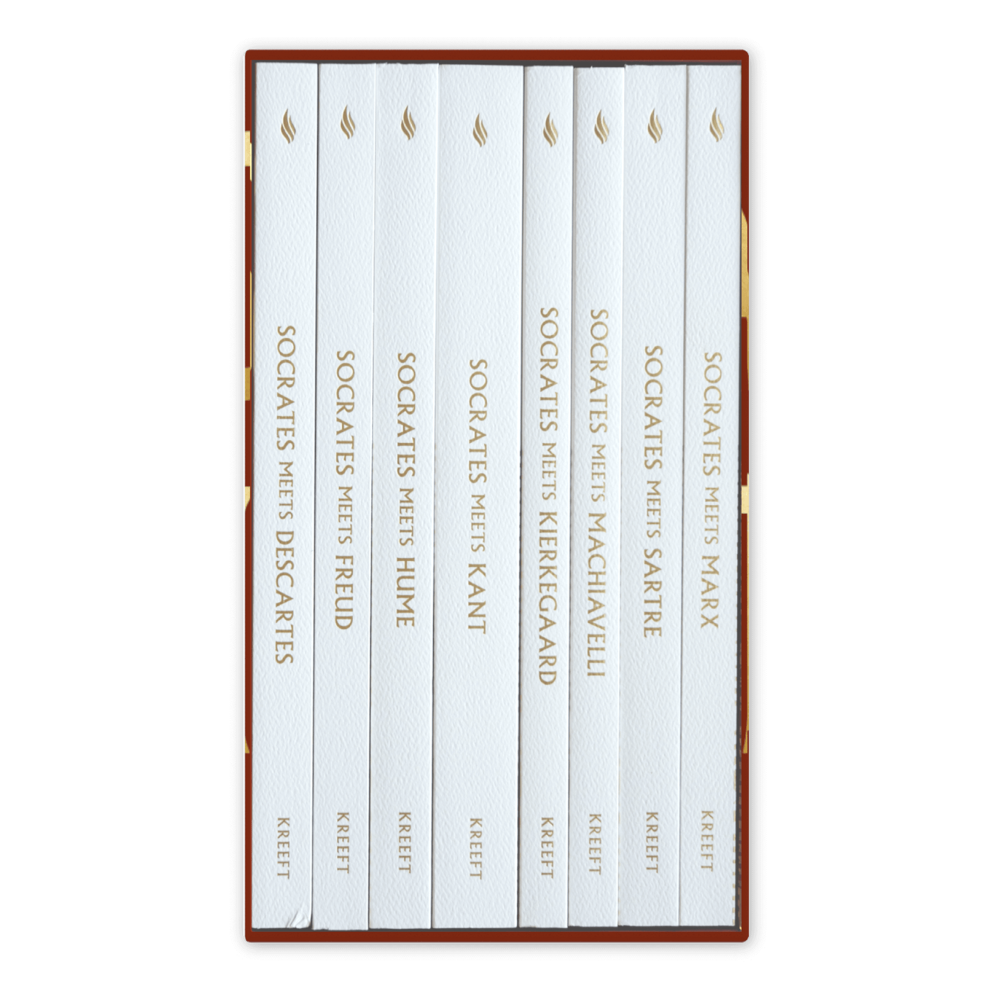 Socrates Meets Box Set featuring discussions between Socrates and various philosophers, 8 book box set
