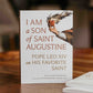 I Am a Son of Saint Augustine book cover showing a hand holding a flaming heart, edited by Matthew Becklo and foreword by Sister Margaret Atkins, paperback 9781685783198