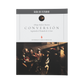 Conversión Guía de Estudio book cover featuring a classical religious painting with figures gathered around a table, aimed at spiritual growth and evangelization. Contributors include Obispo Robert Barron. Suitable for ages 14 and up. ISBN 9781632539766. Paperback binding.