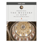 Cover of the "Mystery of God Study Guide" featuring a detailed image of a cathedral dome ceiling, contributors Bishop Robert Barron, suitable for adult age range, ISBN included, hardcover binding type, a theology book for spiritual growth and evangelization.