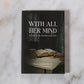 With All Her Mind: A Call to the Intellectual Life book cover shown on a marble surface, edited by Rachel Bulman with a foreword by Tracey Rowland, published by Word on Fire, Catholic book on the feminine genius, hardcover 9781685780159